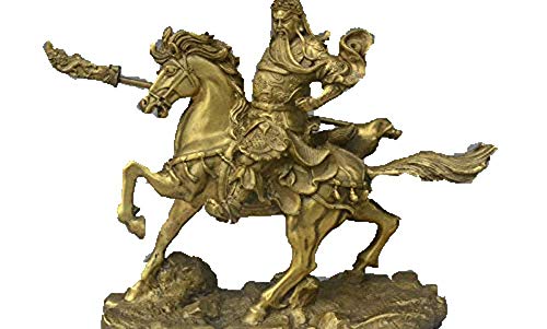 Statue Guan Yu en laiton pour briser la monotonie d'une décoration terne