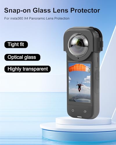 Protector de lente PULUZ para Insta360 X4, cubierta protectora de vidrio óptico removible, resistente al agua y a los arañazos para cámara Insta360 X4 miniatura 2