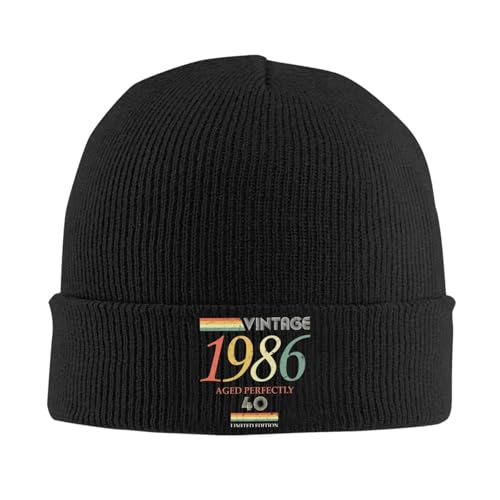 Bonnets unisexe en acrylique vintage 1986 pour homme et femme