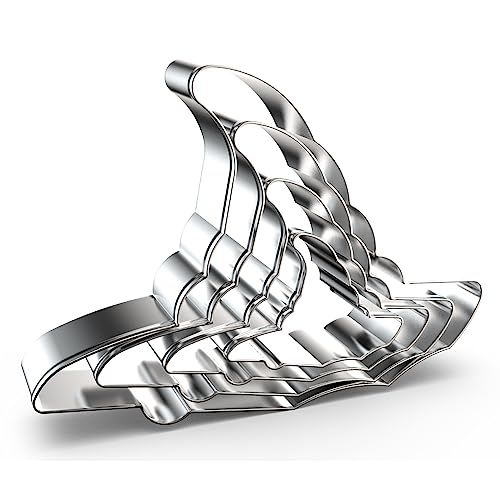 Halloween Witch Hat Cookie Cutter Set - 5", 4", 3", 2" - 4 Piece - Stainless Steel