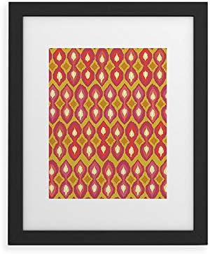 Deny Designs Shanon Turner Framed Art Print, Black Classic (8" x 10"), Party Boardwalk Ikat