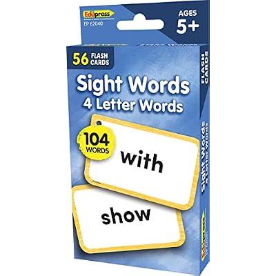 Teacher Created Resources Sight Words Flash Cards - 4 Letter Words (EP62040
