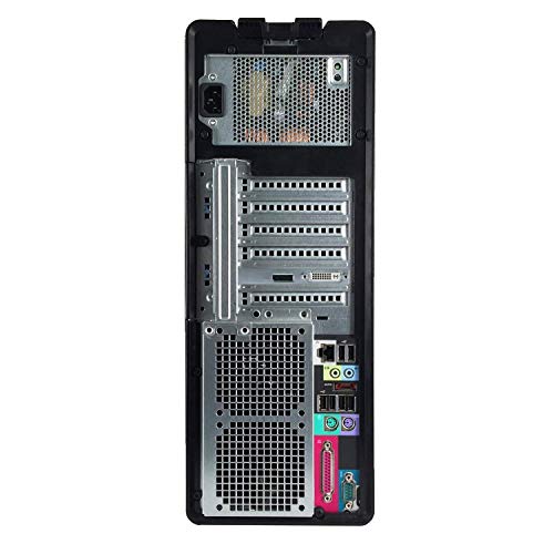 Image of (Refurbished) Dell Precision T3500 Tower High Performance Business Desktop, Intel Core XEON-W3550 3.06GHz up to 3.33GHz, 12GB RAM, 500GB HDD, 256GB SSD (Boot), DVD, Windows 10 Professional, Black