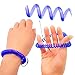 Veronica Pack of 50 Flexible Stretchable Clear Color Plastic Spring Spiral Wrist Coil Band Key Chain Ring Tag for Sport Yoga Sauna Pool Office School (Navy Blue)
