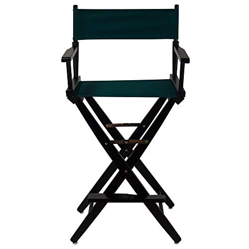 212 Main 206-32-032-32 30 in. Extra-Wide Premium Directors Chair Black Frame with Hunter Green Color Cover