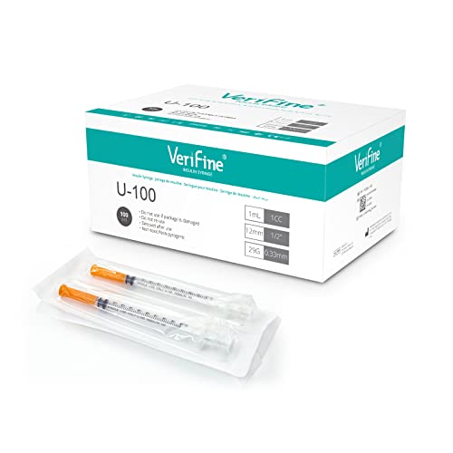 Verifine U-100 Insulin Syringe, 29G 1/2