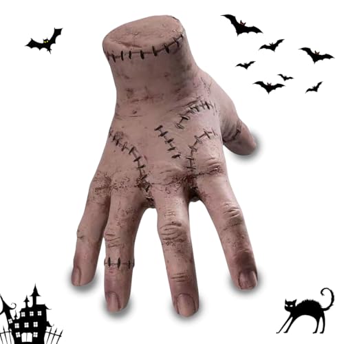 GTJEOI Mão de quarta-feira, figura de mão com costura quarta-feira, acessórios de mão de látex realistas, mãos látex brinquedos para Halloween, carnaval, cosplay