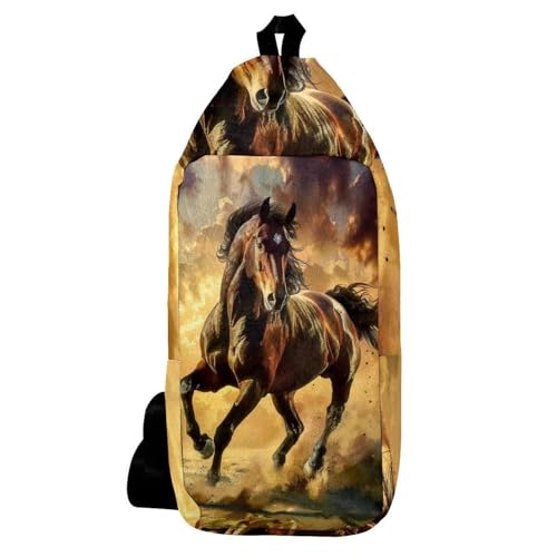 Sac à dos à bandoulière multicolore de randonnée pour homme et femme 16x36.5cm