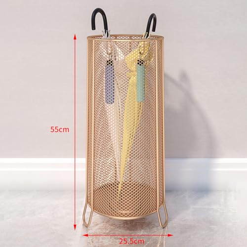 Porte-parapluie indépendant d'entrée en fer avec bac de récupération d'eau - 3