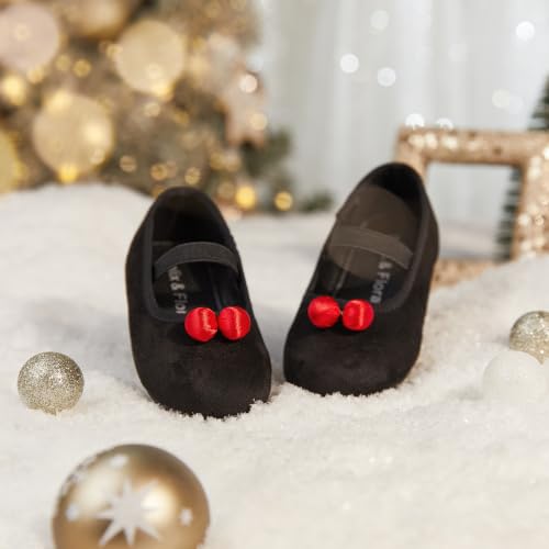 Image of Felix & Flora Toddler Flower Girl Dress Shoes - Girl Ballet Flats Party School Shoes Wedding