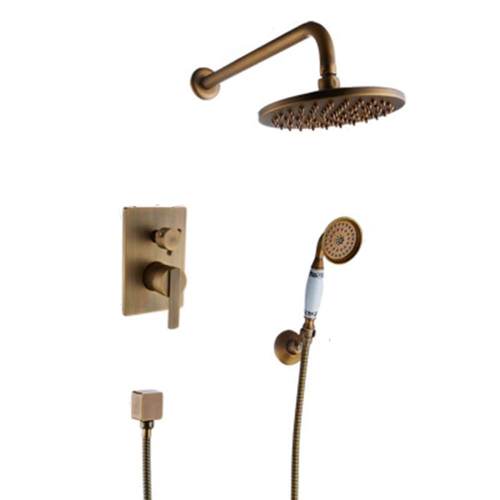 NGDFGR 8In Bathroom Luxury Mixer Combo Set Concealed Wall Mounted Fall Shower Faucet
