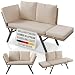 Juskys Gartenbank Calvia bis zu 3 Personen | Sitzen oder liegen im Freien | klappbare Polyrattan Multifunktionsbank & Sonnenliege | Gartensofa Outdoor wetterfest | bis 240 kg für Balkon und Terrasse
