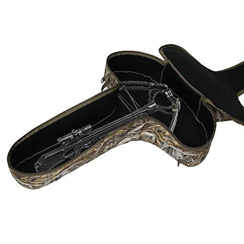 MYDAYS Soft Crossbow Case with Backpack Straps, Padded T-Shape Archery Bow Bag for Hunting, Fits Scoped Narrow Limb Crossbows with Arrow & Bolt Pocket (36.5" x 28" x 9", Camo) - image 6