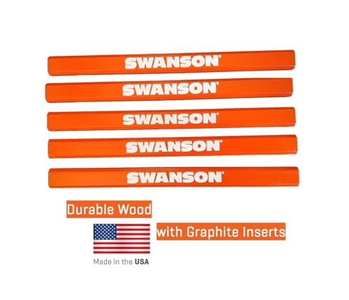 Pack 5 lápices carpintero Swanson Tool Co. naranja miniatura 5