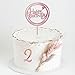 Acrylic Number Alphabet Cake Topper DIY Personalized Name Cake Toppers with Rose Gold Uppercase A - Z Letters 0-9 Numbers and Birthday Cake Topper for Wedding Anniversary Baby Shower Birthday Party