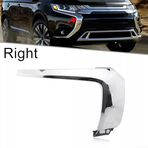 Tira de cubierta de parachoques delantero plateada para Mitsubishi Outlander 6