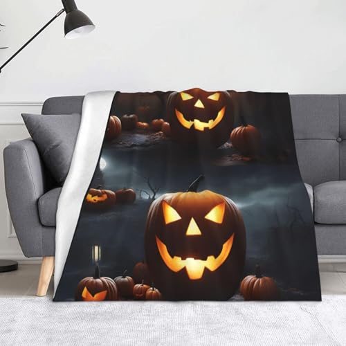 Couverture citrouille Halloween pour cocooning sur le canapé et nuits de camping - 2