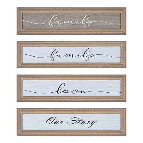 Image of Kate and Laurel Bordeaux Expressions Wall Decor Collection, Set of 10, Industrial Farmhouse Finishes, Assorted Size Frames and Decorative Wall Accents