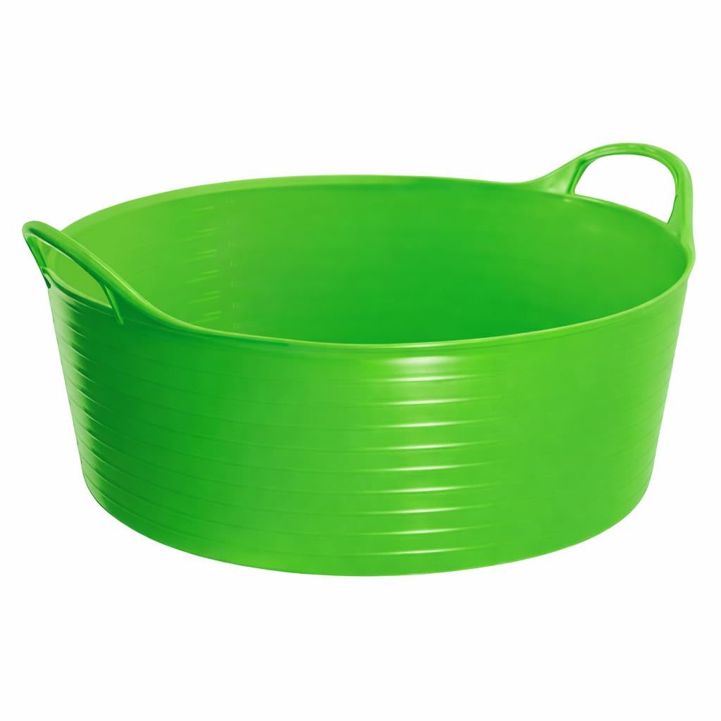 Flexi-Fill 15L Green Flexible Trug – Heavy Duty Horse Feed & Water Tub for Stable, Yard & Garden Use – Durable Flexible Plastic Feed Tub for Horses, Soaking Feeds & Multi-Purpose Yard Tasks