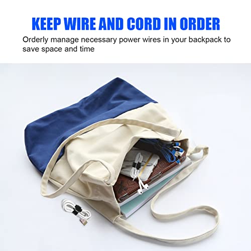 100 piezas de abrazaderas de cable reutilizables de 8 pulgadas, ajustables, con gancho y lazo, resistentes y fáciles de usar, multiuso para hogar, oficina y organizador de centros de datos miniatura 6