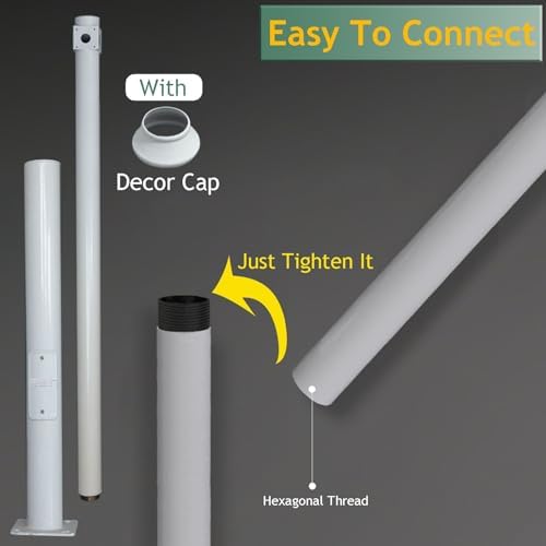 Adjustable Outdoor Security Camera Pole Mount – Sturdy High Stand for Surveillance in Schools, Backyards, Porches, Patios, Walkways – Enhance Safety and Visibility