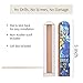 SURI Wooden Mezuzah with Printed Scroll for Door – 5 Inch Chagall Inspired Blue Jewish Door mezuzah Cover, Self-Stick Adhesive, Fits a 4 Inch Scroll, Gift Box Included