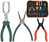 3Pcs Fuel Line Pliers Set,9 Inch Fuel Filter Caliper /Fuel Line Petrol Clip Pipe Pliers/80 Degree Di