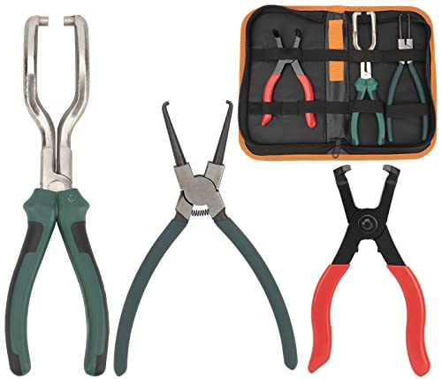 Conjunto de 3 alicates de linha de combustível, pinça de filtro de combustível de 22,5 cm / alicate