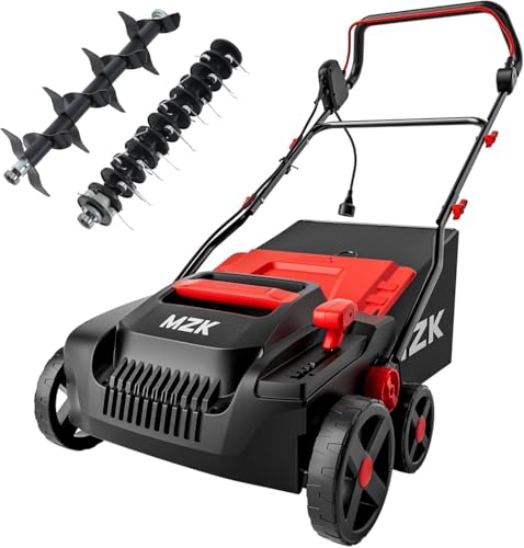 MZK 38cm 2-in-1 Electric Lawn Scarifier & Aerator 45L Bag