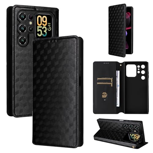 For OUKITEL C62/C62PRO �P�[�X �蒠�^ �J�o�[ ���z�^ ��v���� �J�o�[ �ϏՌ� �S�ʕی� �J�[�h���[ ���� �U�[ �J�[�h�|�P�b�g ���� �X�^���h�@�\�t�� �}�O�l�b�g �z (�u���b�N)