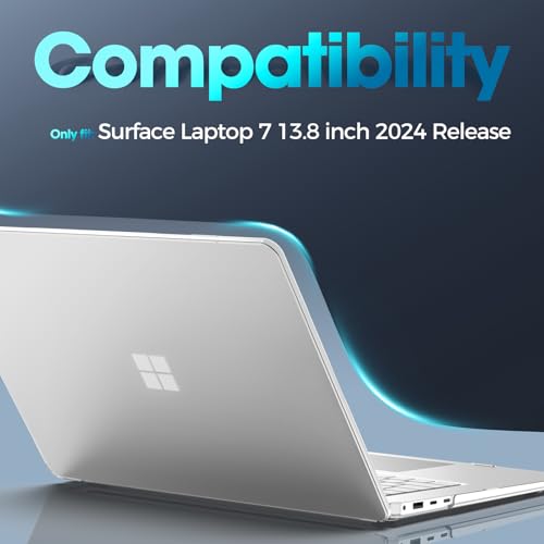 ProCase Protective Case for 13.8 Inch Microsoft Surface Laptop 7 2024 Release, Hard Shell Transparent Cover with Durable and Lightweight Design -Clear by ProCase - Used condition - Image 2