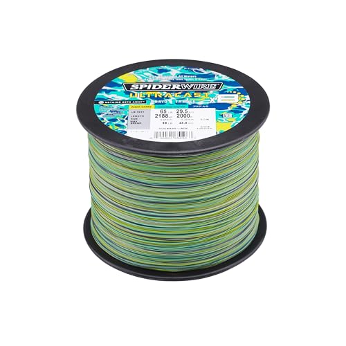 SpiderWire Ultracast Braided Fishing Line, 80lb, 2188 yd, Aqua Camo, 1 Ct