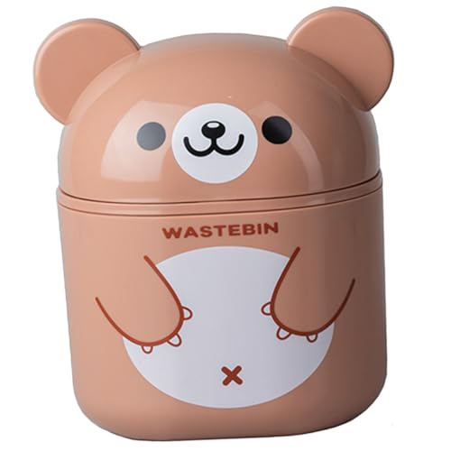 VICASKY Pattumiera Da Scrivania in Plastica Pp Con Coperchio Ribaltabile Mini Bidone Spazzatura Con Design Compatto Per Ufficio e Camera