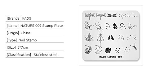 Kads Nail Stamping Plate Nature Nail Art Stamp Template Diy Image Template Manicure Stamping Plate Stencil Tools (Na009) #TOP4