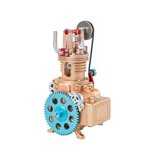 TECHING Mini kit de modelo de motor de cilindro único que funciona com montagem mecânica de metal