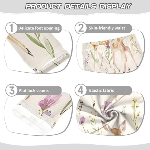 Bolaz Toddler Girls Leggings Printed Yoga Pants Leggings Deer Leaves for Kids3