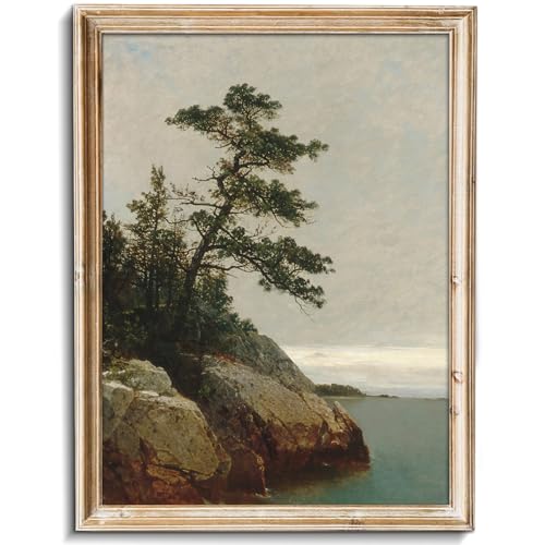 uniro Old Pine Vintage Canvas Wall Art for Home Decor, Spring Landscape Art Print, Old Pine Posters Oil Painting Wall Art, Rustic Wall Decor for Living Room, Bedroom, Bathroom Decor( 8" x 10"-UNFRAMED)