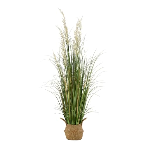 VEVOR Artificial Grass Plant 47 inch Reed Flower Grass in Pot Premium PVC Faux Fake Greenery Shrubs Plant for Indoor Outdoor House Home Garden Office Room Dcor Housewarming 1 Pack Green
