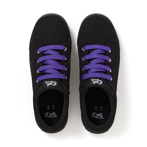 Quik Trenz Kids's Facings, Shoelaces Accessories (Black-Neon Purple, Medium (Sizes 4-6)) by Quik Trenz - Image 4