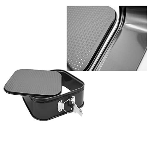 Abcsea 1 Piece Square Springform Cake Tin For Baking Non Stick, Pudding Pan, Bake Tin For Cake, Carbon Steel, 22 Cm #TOP2