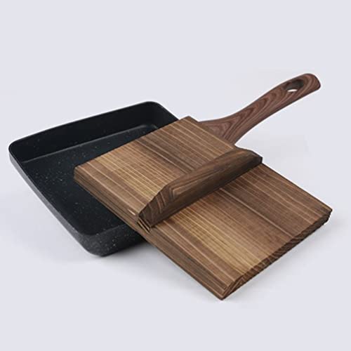 Operitacx Wooden Tamagoyaki Pan Lid Japanese Omelette Pan Lid Small Square Frying Egg Roll Pan Cover #TOP7