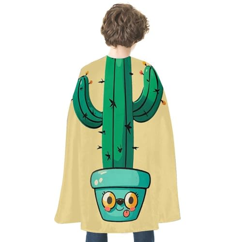 Cape imprimée cactus pour vos soirées déguisées et festivals d'été colorés