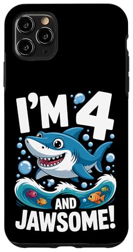 I'm 4 and Jawsome Shark 4΂̒a qp X}zP[X iPhone 11 Pro Max p