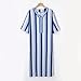 HBDHEJL Mens Kaftan Thobe Zip up Striped Printed Casual Henley Shirts Zipper Long Sleeve Robe Muslim Gown Shirt with Pocket Blue Medium