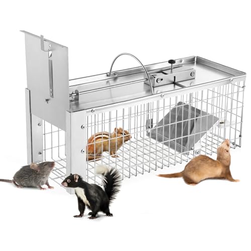Sumkat Squirrel Trap Live Animal Humane Cage Trap Catch Rats, Mice, Chipmunk, Weasel and Other Rodents for Indoor and Outdoor