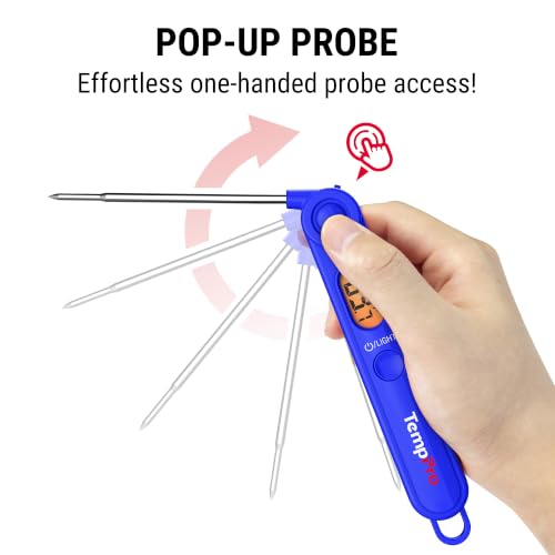 Image of TempPro TP03B Digital Meat Thermometer for Cooking, Instant Read Thermometer with Backlight, Kitchen Food Thermometer for Grill Smoker BBQ Oil Deep Fry Candy Bread Coffee (Previously ThermoPro)