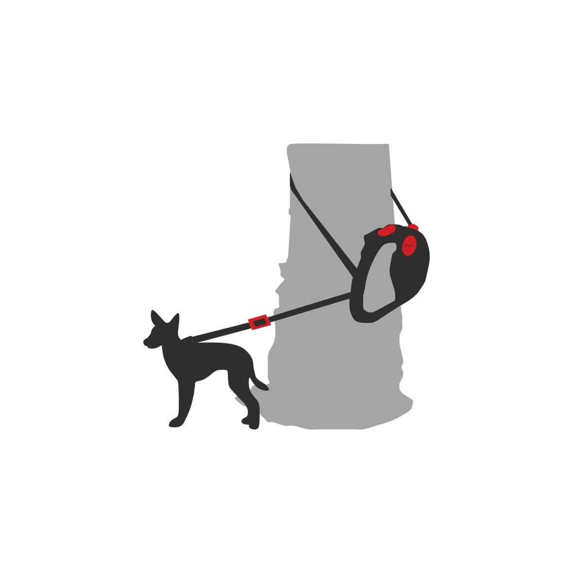 Hundeleine Rollleine 5m 25kg Griff aufklappbar Gurtzunge im Auto befestigen kleine mittelgroße Hunde schwarz mit Karabiner Leine 11mm breit ausziehbar verstellbar einziehbar