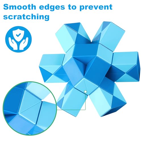 ECHOCUBE 48 Parts Snake Speed Cube Party Bag Fillers for Kids Twist Puzzle Toys Party Favours - Image 4