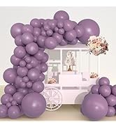 Double Stuffed Matte Lavender Purple Balloons,18 12 10 5 Inch Grape Jelly Balloons Different Size...