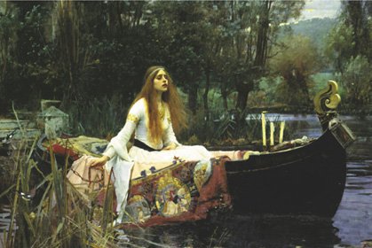 Affiche Dame de Shalott par John William Waterhouse - Poster plastifié grand format pour salon